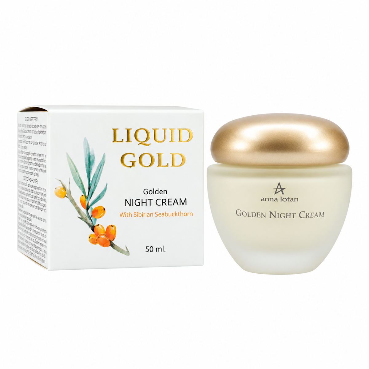 Anna Lotan Liquid Gold Golden Night Cream, 50 ml.