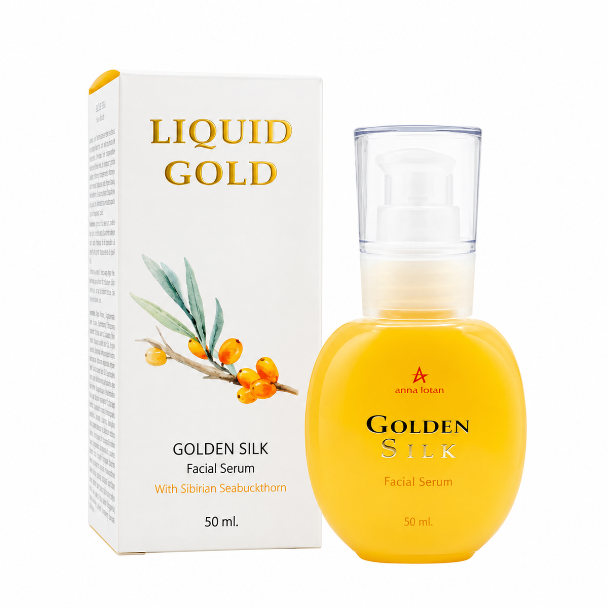 Anna Lotan Liquid Gold Golden Silk Facial Serum, 50 ml.